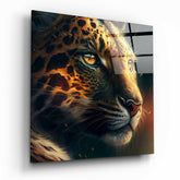 Leopard Glass Wall Art  || Designer Collection | Insigne Art Design.